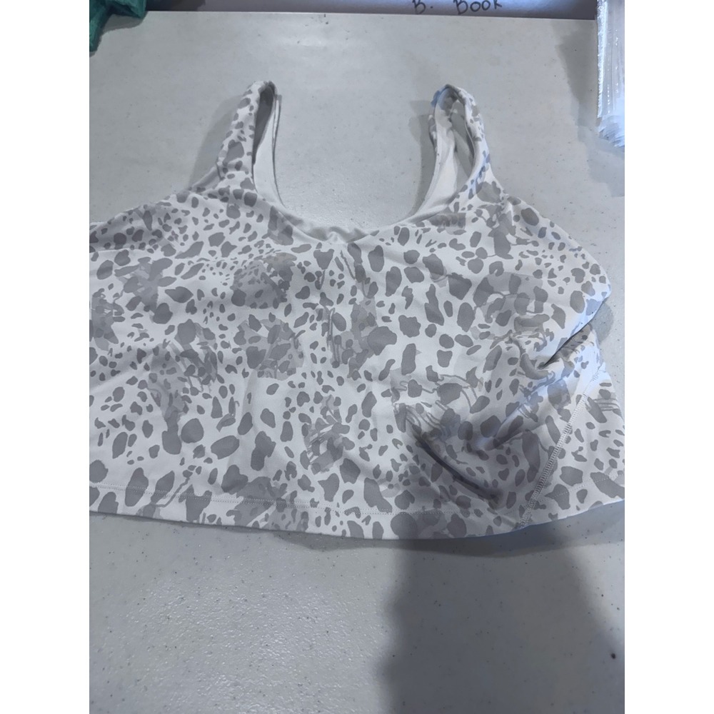 Lululemon Align Tank Top Leoflage Light Cast Multi Grey Leopard Print Size 10